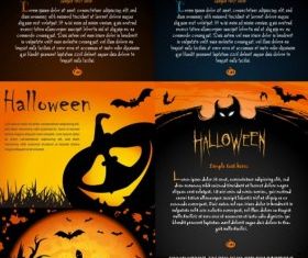 halloween posters element shiny vector