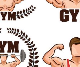 Stylish GYM Logotypes vector