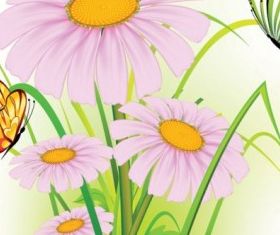 beautiful flowers background 07 vector