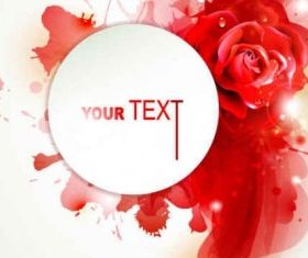 Colorful Red flowers background vector