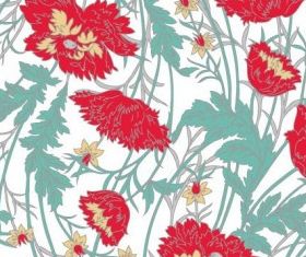 handpainted flower pattern background vector
