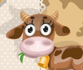 cartoon animal card 03 Illustration vector