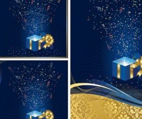 christmas gift background vectors material