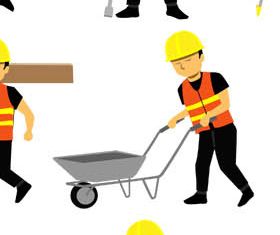 Builders graphic design vector