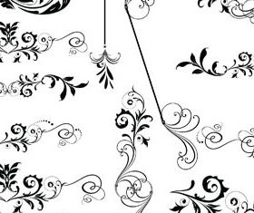 Ornamental Floral Dividers vector graphics