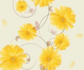 flowers background 04 set vector