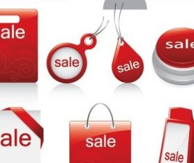 red iconsales discount vector