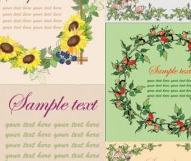 flowers frame set vector