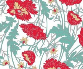 handpainted flower pattern background vector