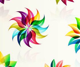 Abstract Flowers Logotypes vectors