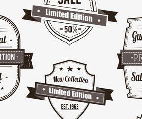 Black Shopping Labels Set vector