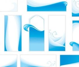 wavy line card background vector