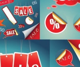 practical icon sales discount set vector