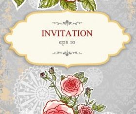 handpainted floral background 04 vector