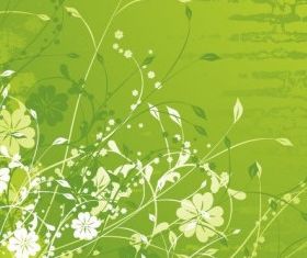 Floral Green vector set