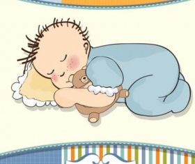 cartoon children card 02 vector