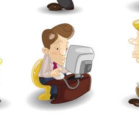 Cartoon Working People vector