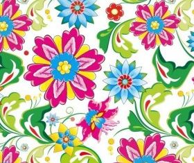 Showy Seamless Floral Background vectors graphics