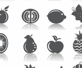 Fruits Icons free vector