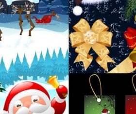 christmas ornaments vector graphic