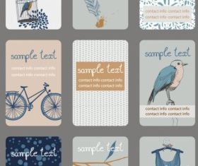 illustration card 03 vector set