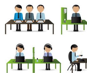 Working People Set 4 vector