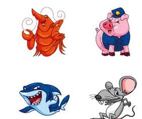 Funny Various Animals vector