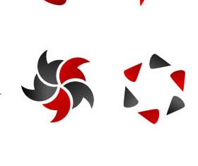 Red Abstract Logo vectors material