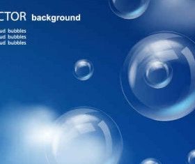 Blue sky bubble background vector