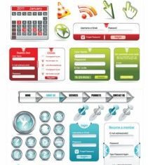 web design elements vector graphics