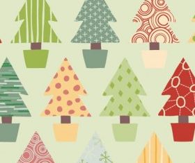 Abstract Christmas Tree Seamless Background vector