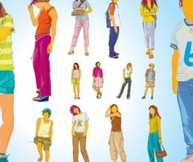 Teenager graphic shiny vector