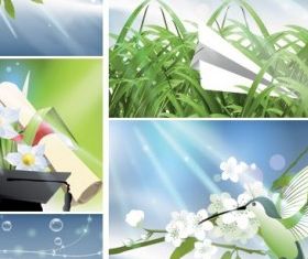 nature light and plant vector