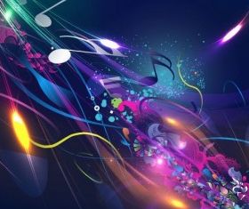 Abstract Music Design Background set vector