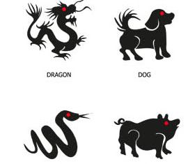 Chinese Horoscopes Symbols vector