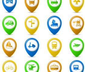 Different Maps Pointers 9 creative vector