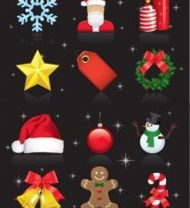Christmas Ornaments Set vector