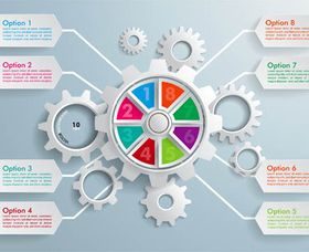 Infographics Backgrounds 28 set vector