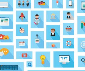 Finance Flat Icons set vector