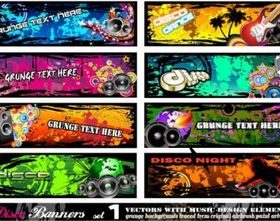 beautiful pattern banner 03 vector graphic