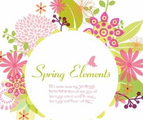 Spring frame graphic vector