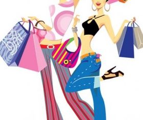 fashion girl illustrator 05 vector