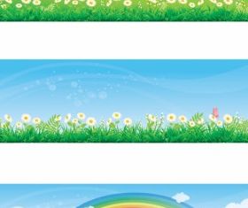 Spring and Summer Banners vector