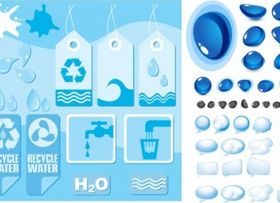 water theme vector material