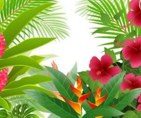 leaves theme background 02 vector