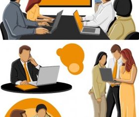 cartoon business people design vectors