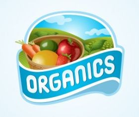 Organics Logo set vector