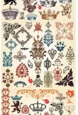 european classic pattern totem design vectors