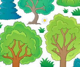 Cartoon Trees graphic vector