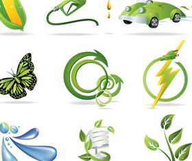 Eco environmental logos vectors